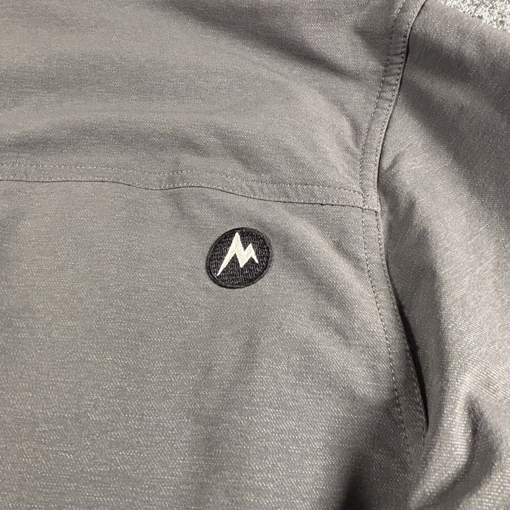 Marmot Mens Windbreaker‎ Jacket Size XL  Gray Zip Up Lined Embroidered Logo - Picture 11 of 11
